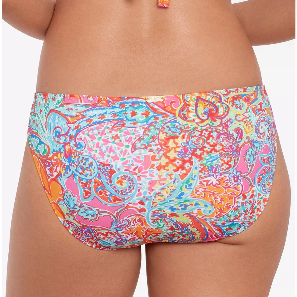 NWT Lauren Ralph Lauren 14 Womens Paisley Orange Women’s Bikini Swim Bottoms $60 - Picture 2 of 12